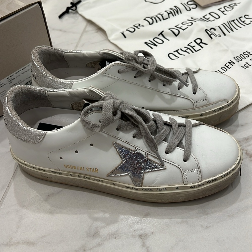 Golden Goose Hi Stars Silver